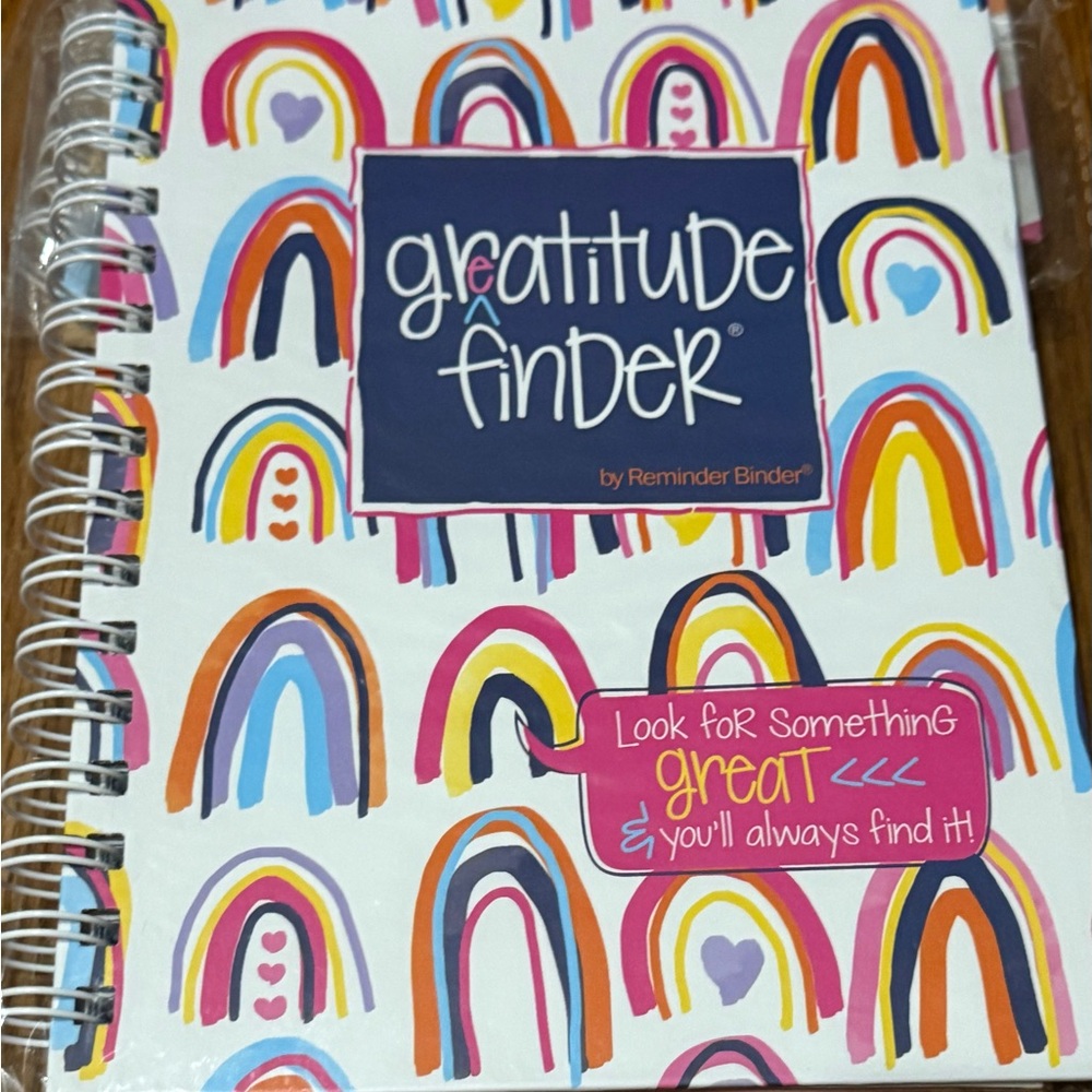🔥 NEW Reminder Binder Gratitude Finder Journal Planner Spiral Notebook: Rainbow